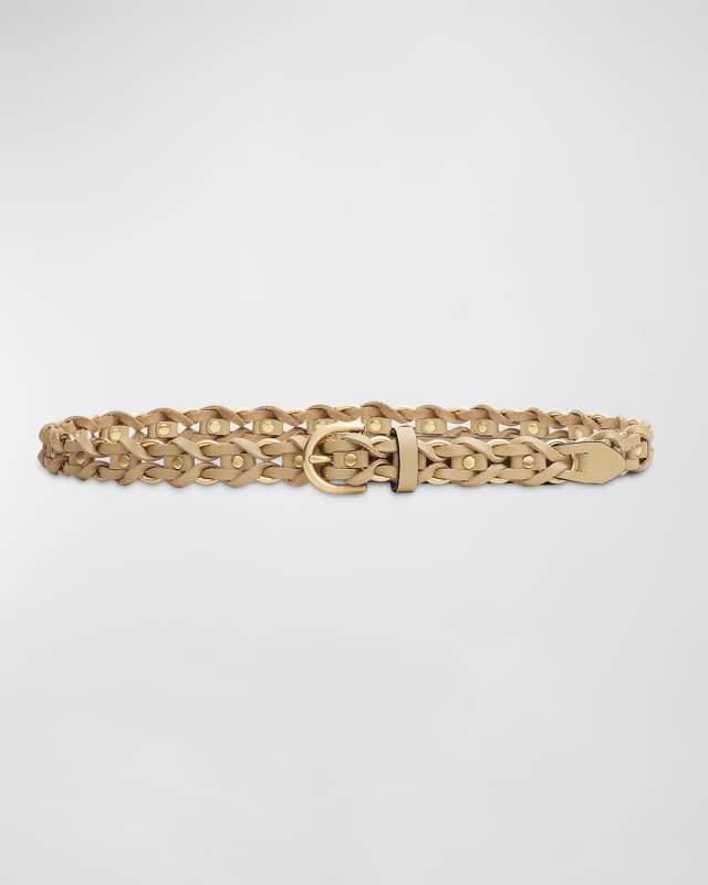 Aria Woven Leather Chain Belt
